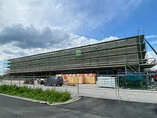 Ein Blick auf den Baufortschritt